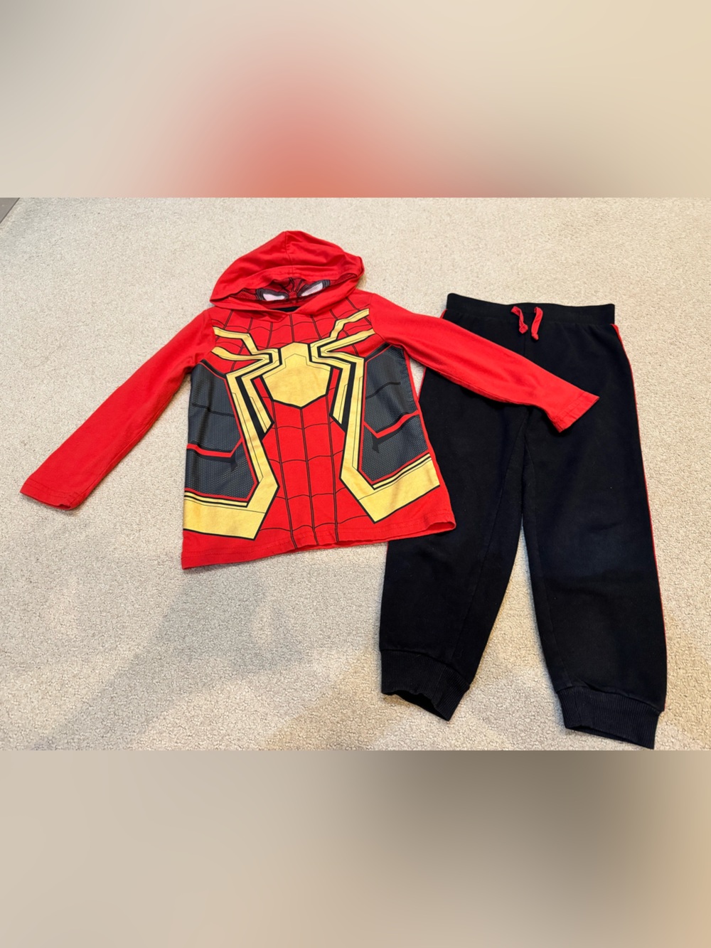Marvel Red & Black Spider-Man Hoodie and Jogger Set